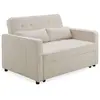 Canapé Convertible 2 Places Bouclette "Léa" 133cm Beige
