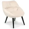 Fauteuil moderne et confortable Patrick Velours Beige