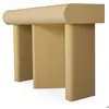 Console design 2 tiroirs L120cm avec pieds obliques Mezade Beige