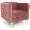 Fauteuil - MENZZO - Joshua - Velours - Rose