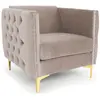 MENZZO Fauteuil Joshua Velours Taupe