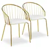 Chaise/fauteuil Eventille Simili Blanc - MENZZO - Lot de 2 - Métal - E...