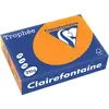 Trophee 250 feuilles A4 - 210g - Couleur vives - Orange vif - Trophée Clairefontaire