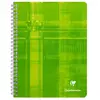 Clairefontaine Cahier à Spirales Vert 17x22 224 pages Q.5x5