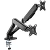 Double bras support articulé pour moniteur T'n'b Noir