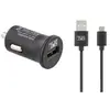 Tnb - TNB Chargeur Prise Allume Cigare + câble Tout Smartphone Micro USB Premium Noir