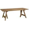 MACABANE KALLY - Table à manger jardin 220cm bois teck recyclé pieds t...