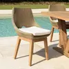 MACABANE KALLY - Lot de 2 chaises jardin rotin synthétique et coussin ...