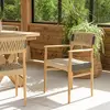 MACABANE VALERIA - Lot de 2 fauteuils jardin teck rotin synthétique be...