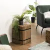 MACABANE SUZY - Table d'appoint carrée "S" 34x34cm bois Teck recyclé c...