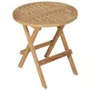 Table de pique nique ronde en teck massif JARDITECK