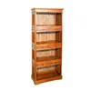 MACABANE AYAN - Étagère bibliothèque marron 6 tiroirs bois Teck