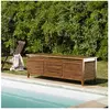 Coffre de Jardin en Teck Huilé Troxi 200cm Naturel - Paris Prix