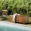 Coffre de Jardin en Teck Huilé Troxi 165cm Naturel - Paris Prix Marron