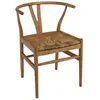 MACABANE ALIDA - Chaise marron en bois de teck recyclé dossier arrondi