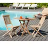 Table de jardin en bois teck carrée pliante 70 x 70 cm JARDITECK