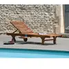 Bain de soleil en teck huilé avec roulettes JARDITECK