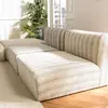 MACABANE GLORIA - Canapé modulable 6 pièces en coton gris et beige