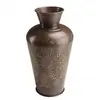 MACABANE HONORE - Vase alu L35cm H70cm couleur cuivre foncé patine ant...