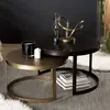 MACABANE JONAS - Set de 2 tables gigognes ceinturées rondes aluminium ...