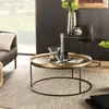 MACABANE JONAS - Table basse ronde 88x88cm aluminium doré pieds ronds ...