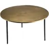 MACABANE JONAS - Table basse ronde 80x80cm plateau aluminium doré pied...