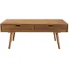 Table basse - MACABANE - ANDREW - Rectangulaire - Bois Sapin - 2 tiroi...