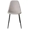 MACABANE AUGUSTIN - Lot de 2 chaises tissu blanc écru pieds métal noir