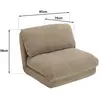 MACABANE ANGELE - Chauffeuse 1 place convertible tissu couleur gris