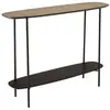 MACABANE JULIA - Console 2 plateaux 100x30cm bi-matière mocha/noir pie...