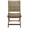Lot de 2 chaises pliantes - Acacia et rotin