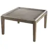 Table basse carrée - Béton pieds Acacia marron - 80 x 80 cm - Gris