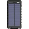 WE Batterie de secours 10000 mAh - Antichocs - 2 ports USB - 10W - Panneaux solaires/lampe torche intégrés - IPX4 - noire Noir
