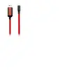 WE POWERED BY SAMSUNG MGF Câble lumineux Gamium pour smartphone - Micro USB - Cable plat - 1 mètre - Rouge