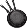 Batterie de cuisine ESSENTIELB 3 poeles Pietra black