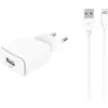 Chargeur secteur ESSENTIELB USB 2.4A + Cable lightning blanc
