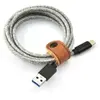Câble USB C ADEQWAT vers USB gris 2m tressé
