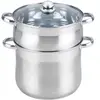 Couscoussier ESSENTIELB Vapeur Inox diam 26 cm + couvercle verre