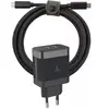 Chargeur USB C ADEQWAT Chargeur USB C x2 65W +Cable USB-C Noir