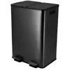 Poubelle tri sélectif MIOGO 60L inox noir