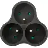 Essentielb - Multiprise  Triplite En Bioplastique Noir