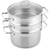 Cuiseur vapeur ESSENTIELB 24cm inox avec couvercle