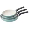 Essentielb - Batterie De Cuisine  3 Poeles Céramique 20-24-28cm