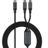 CABLE ESSENTIELB 1.5M 100W 2 en 1 USB-C vers x2 USB-C