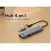 Hub ESSENTIELB 4 en 1 x2 USB-A + x2 USB-C