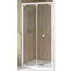 Porte de douche pliante SUPRA III S 90CM avec profilé blanc - KINEDO -...
