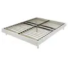 Ebac Sommier + jeu de pieds 140x190 Decokit 2x18 lattes Blanc