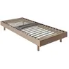 Ebac Sommier + jeu de pieds 90x190 Decokit 18 lattes Chêne Clair