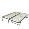 Sommier à lattes gigogne 2x90x190 cm gris foncé - GIGNA