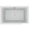 Baignoire rectangulaire bain-douche Capsule 120 x 80 cm Blanche Jacob ...